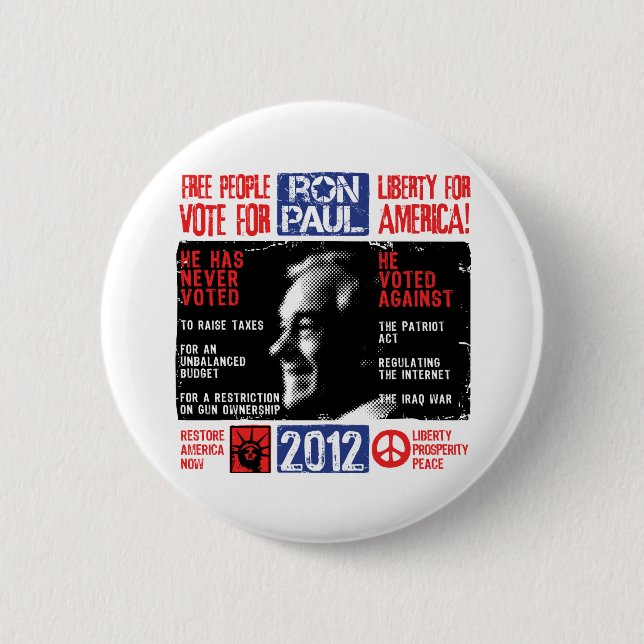 Ron Paul 2012 Knapp (Framsida)