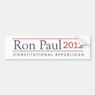 Ron Paul 2012 konstitutionella republikan Bildekal