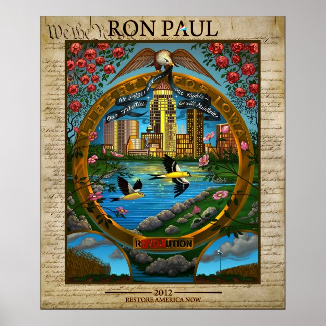 Ron Paul 2012: LIberty for Iowa Poster (Framsidan)