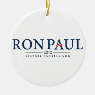 Ron Paul 2012, presidentvalet i logotyp politik Julgransprydnad Keramik