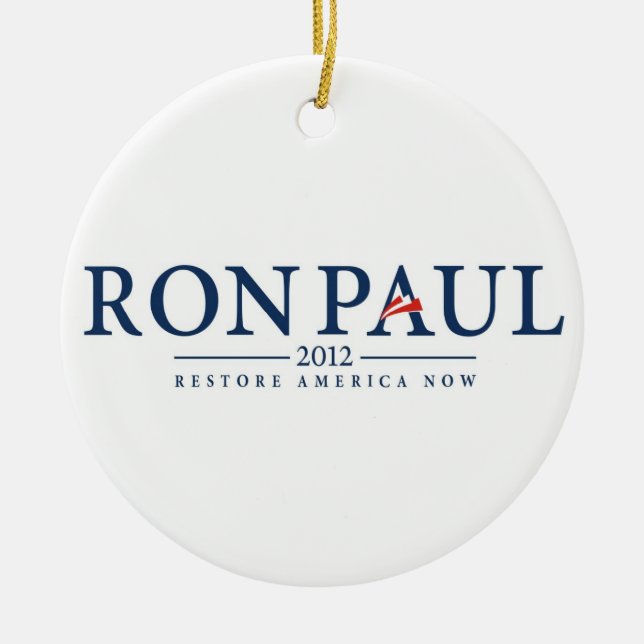 Ron Paul 2012, presidentvalet i logotyp politik Julgransprydnad Keramik (Framsidan)