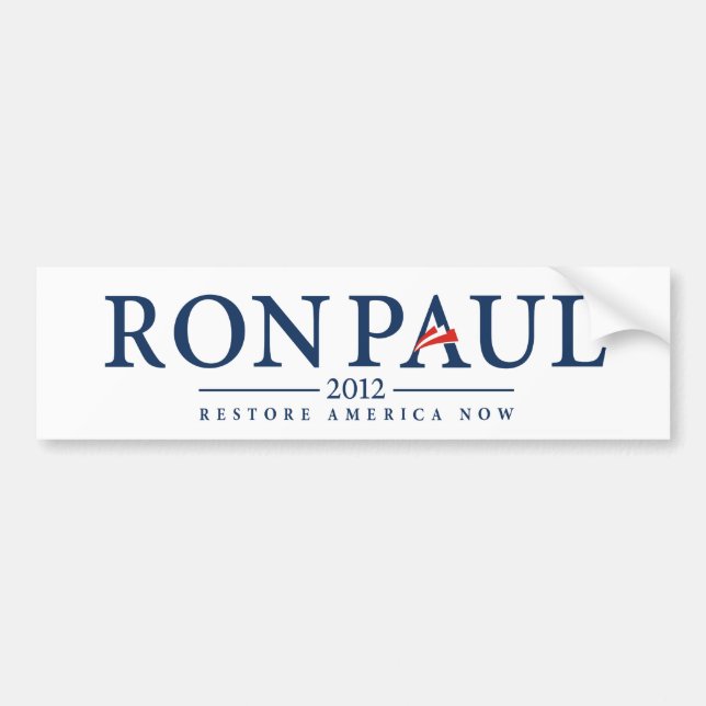 Ron Paul 2012, presidentvalet, logotyp Bildekal (Framsidan)