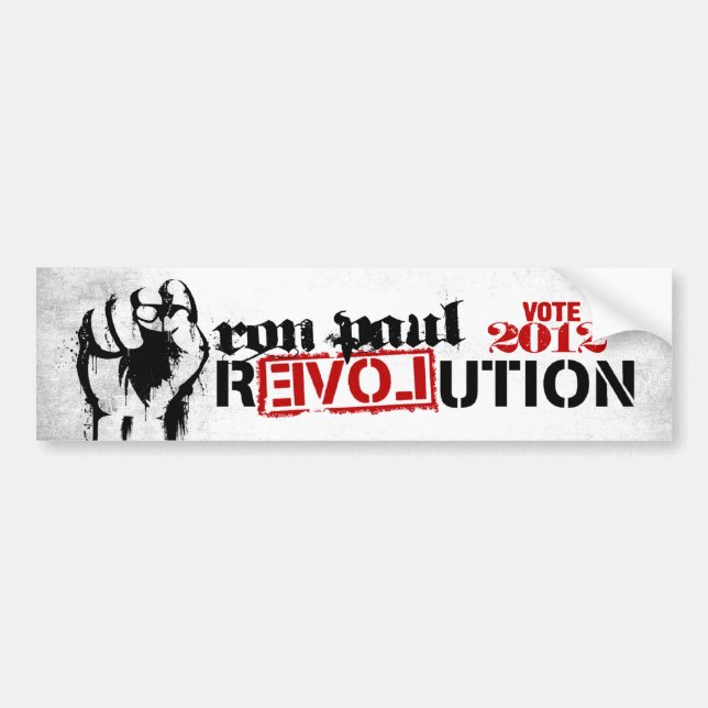 Ron Paul 2012 revolution Bildekal (Framsidan)