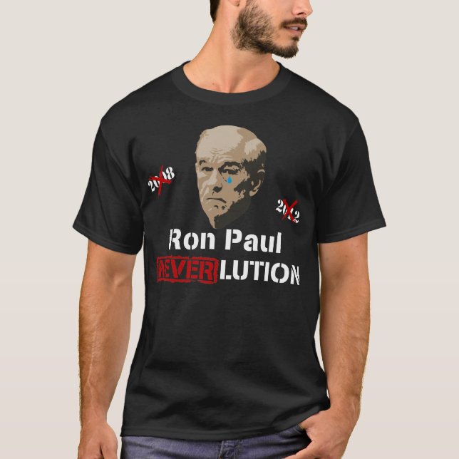 Ron Paul 2012 revolution Neverlution Tee (Framsida)