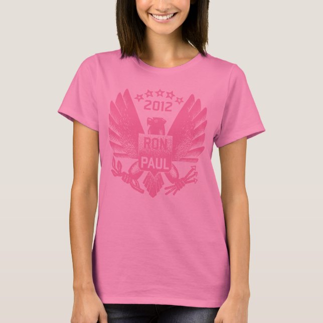 Ron Paul 2012 rosaörn T Shirt (Framsida)