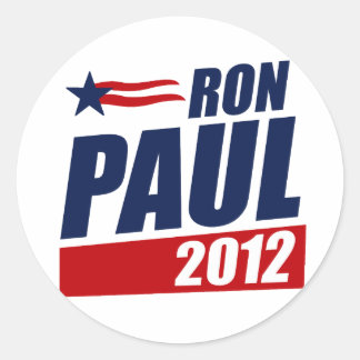 RON PAUL 2012 RUNT KLISTERMÄRKE