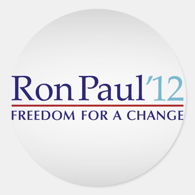 Ron Paul 2012 Runt Klistermärke (Framsida)