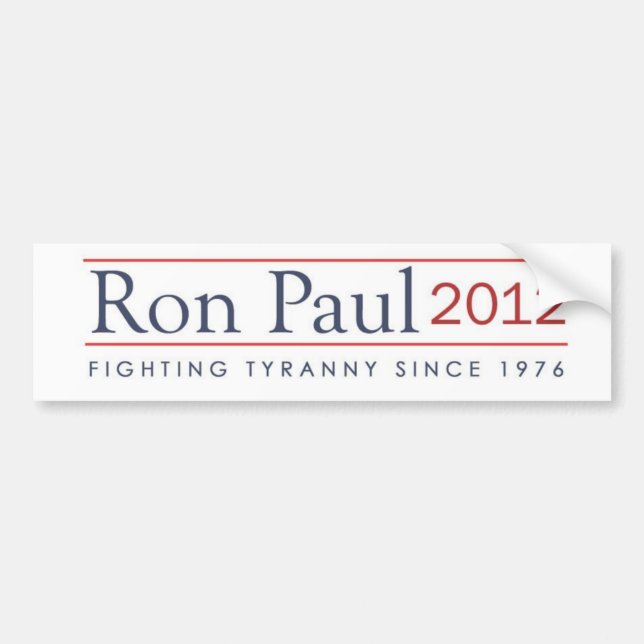 Ron Paul 2012 slåss Tyranny efter 1976 Bildekal (Framsidan)