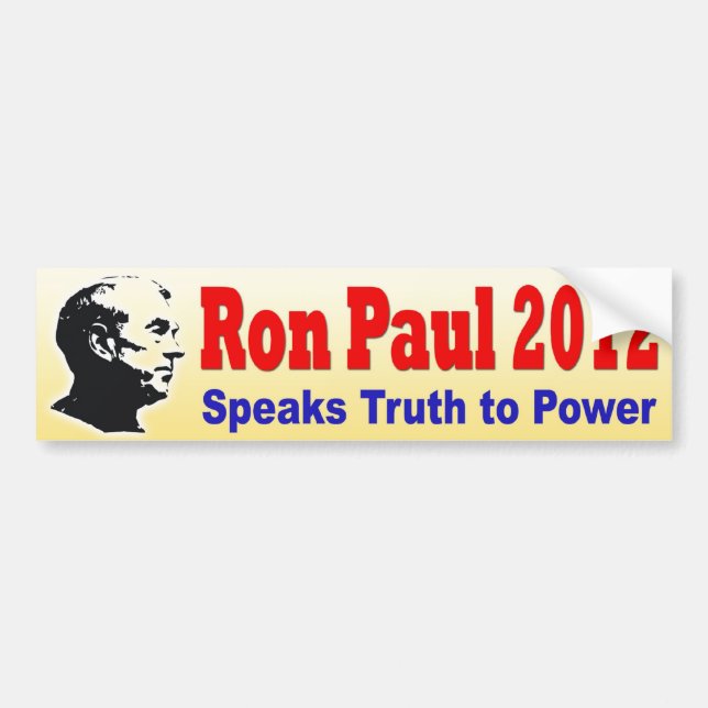 Ron Paul 2012 talar sanning för att driva Bildekal (Framsidan)