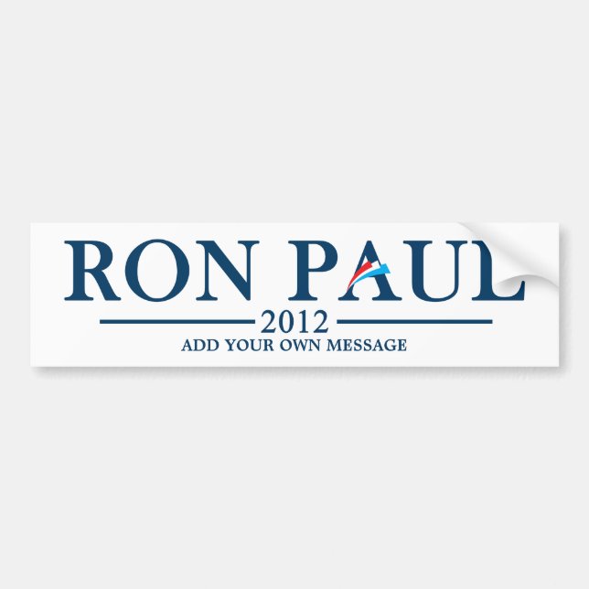 Ron Paul 2012 - Tillfoga din egna text Bildekal (Framsidan)