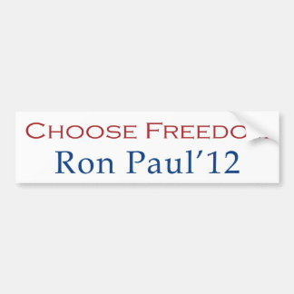 Ron Paul 2012 väljer frihetsbildekalet Bildekal