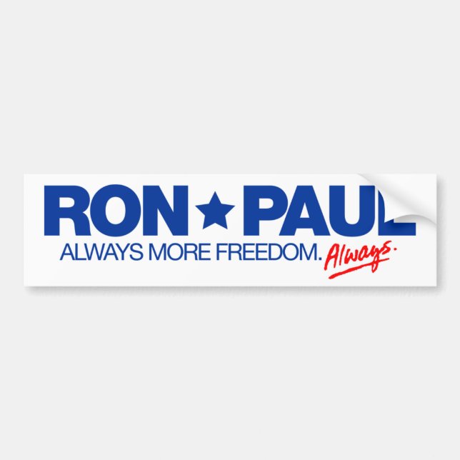 Ron Paul Always Bildtext Bildekal (Framsidan)