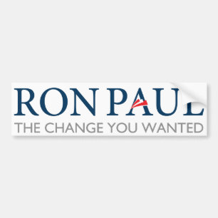 Ron Paul ändring önskade du bildekalet Bildekal