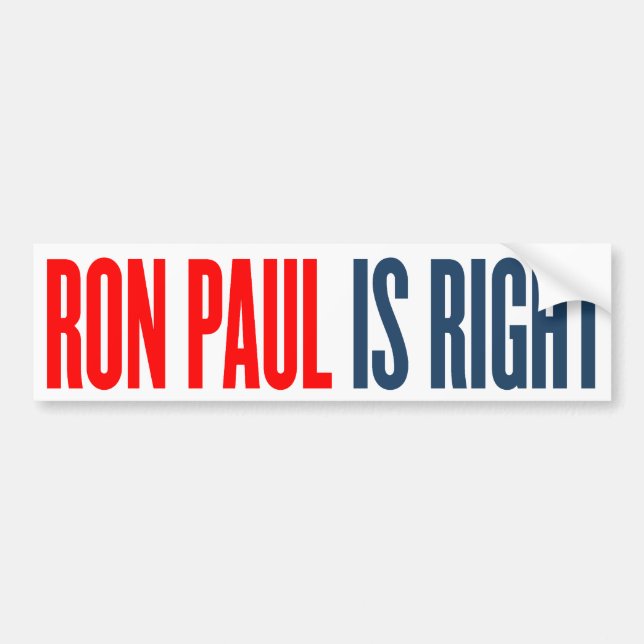 Ron Paul är den högra bildekalet Bildekal (Framsidan)