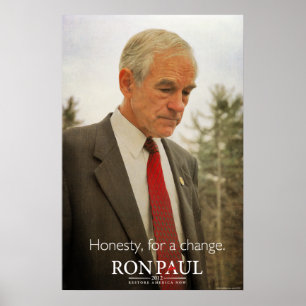 Ron Paul ärlighettryck Poster