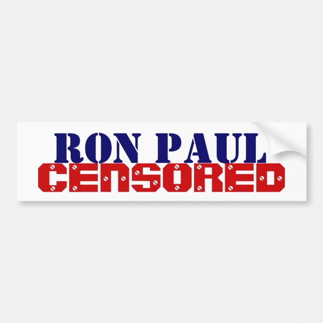 Ron Paul censurerade Bildekal (Framsidan)