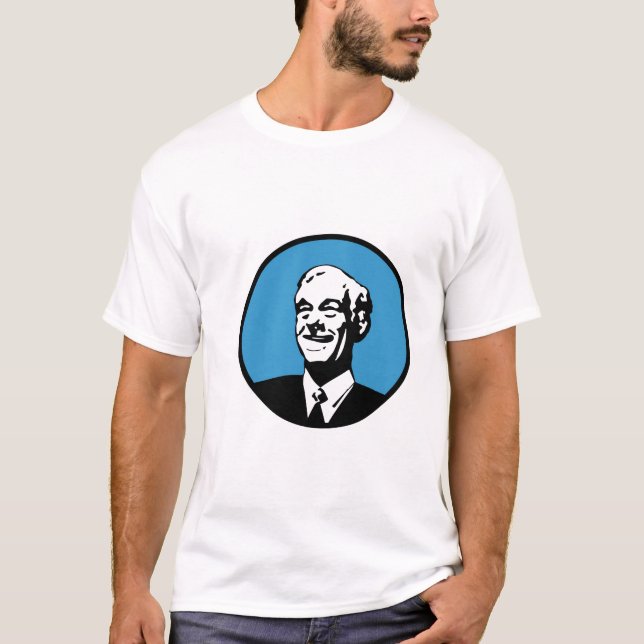 Ron Paul cirklar blått Tee Shirt (Framsida)