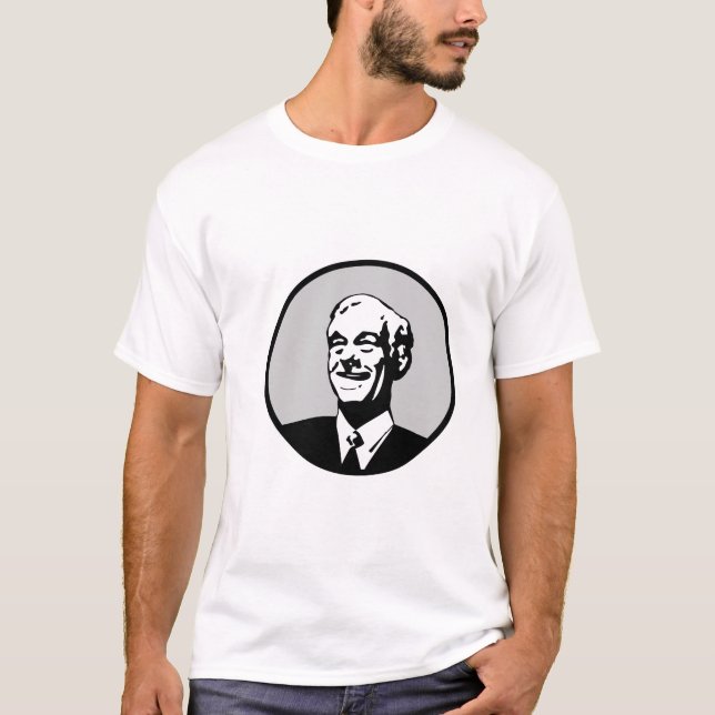 Ron Paul cirklar grått Tee Shirt (Framsida)