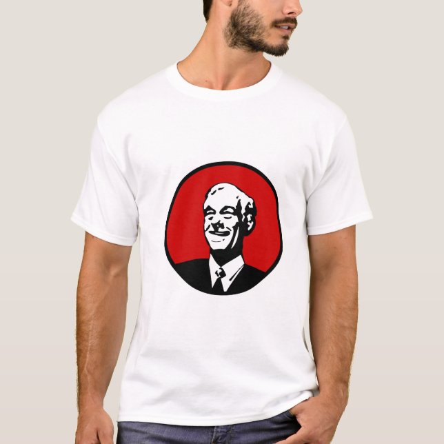 Ron Paul cirklar rött Tee Shirt (Framsida)