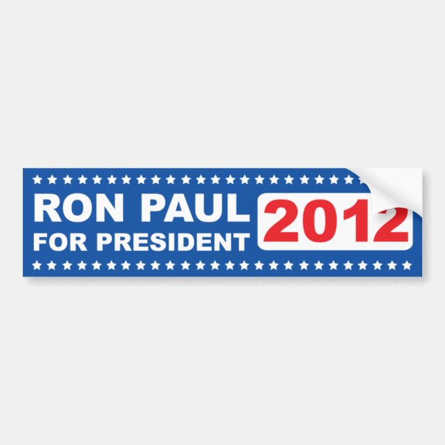 Ron Paul för den presidentbildekalet 2012 Bildekal (Framsidan)