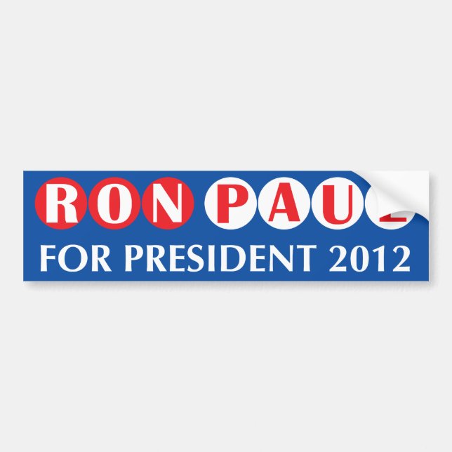 Ron Paul för den presidentbildekalet 2012 Bildekal (Framsidan)