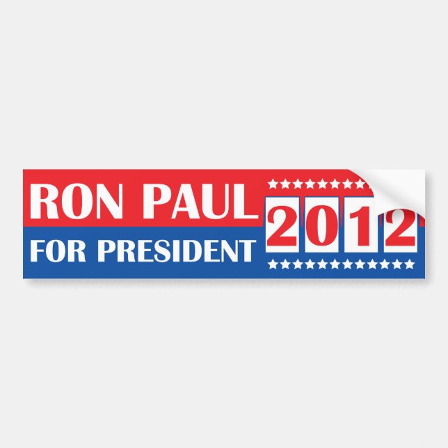 Ron Paul för den presidentbildekalet 2012 Bildekal (Framsidan)