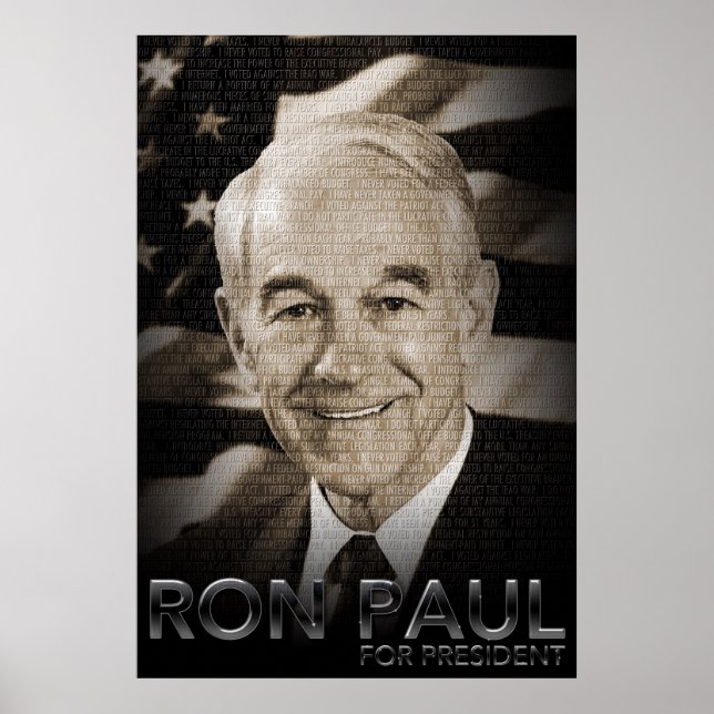 Ron Paul för president 2012 Kampanj Poster (Framsidan)