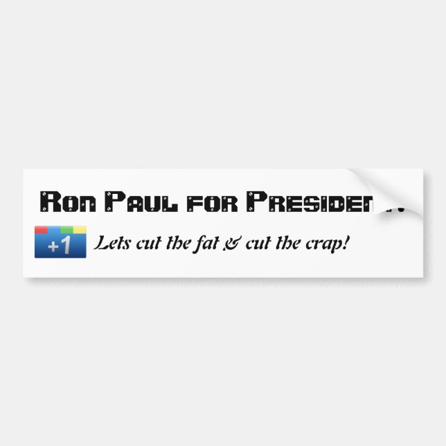 Ron Paul för president Bildekal (Framsidan)