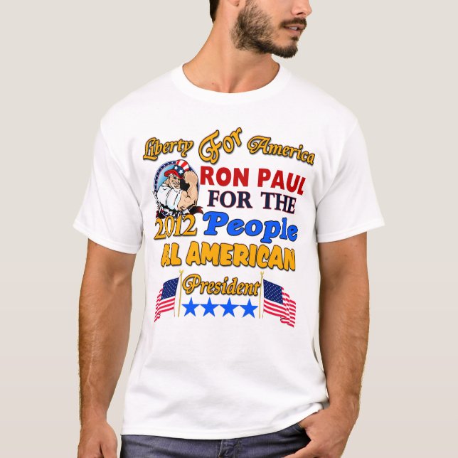 Ron Paul för president T-shirt (Framsida)
