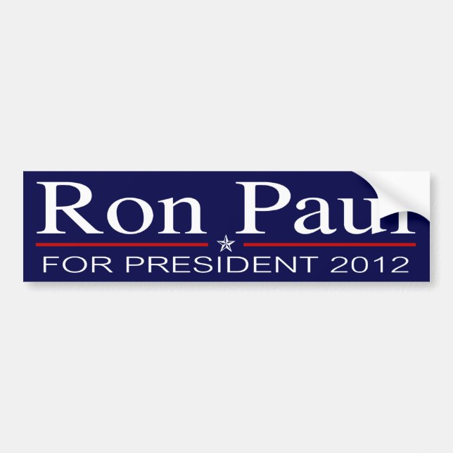 Ron Paul för presidenten 2012 Bildekal (Framsidan)