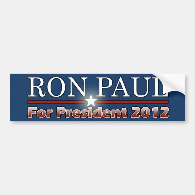 Ron Paul för presidenten 2012 Bildekal (Framsidan)
