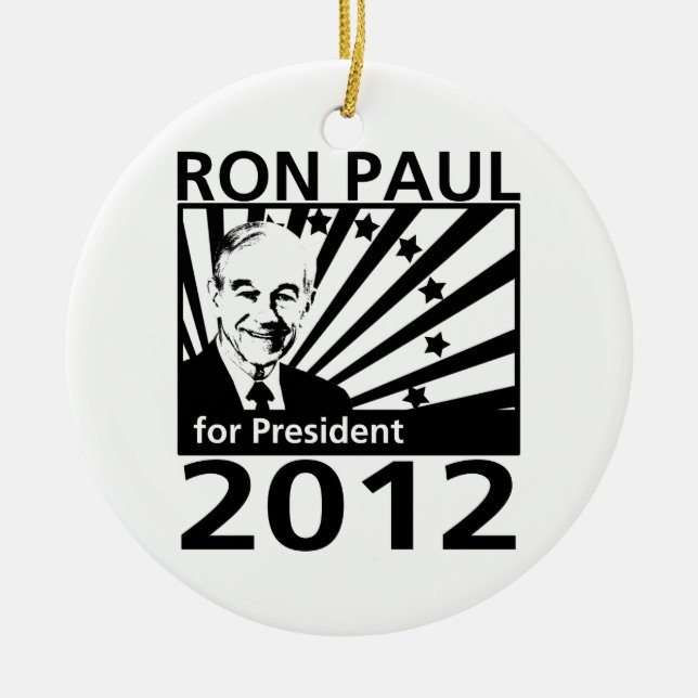 Ron Paul för presidenten 2012 Julgransprydnad Keramik (Framsidan)
