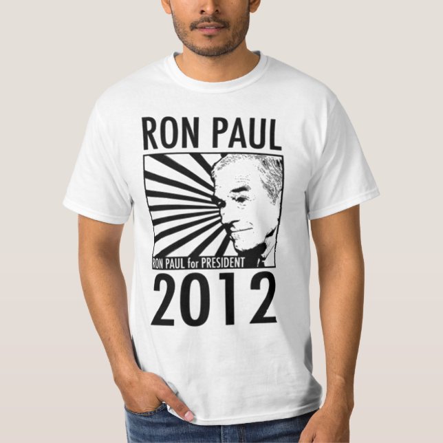 Ron Paul för presidenten 2012 med citationstecken Tee Shirt (Framsida)