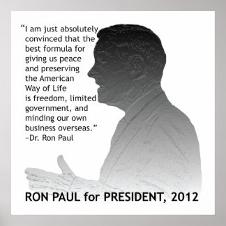 Ron Paul för USA:s president Poster