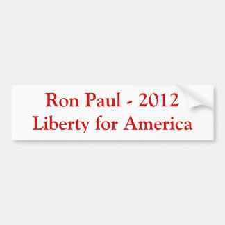 Ron Paul - frihet 2012 för Amerika Bildekal