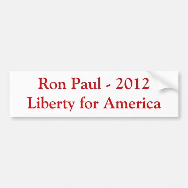 Ron Paul - frihet 2012 för Amerika Bildekal (Framsidan)
