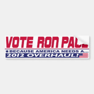 Ron Paul genomgång Bildekal