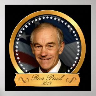 Ron Paul i 2012 guld- upplaga Poster
