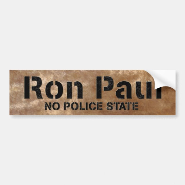 Ron Paul ingen polisstatbildekal Bildekal (Framsidan)