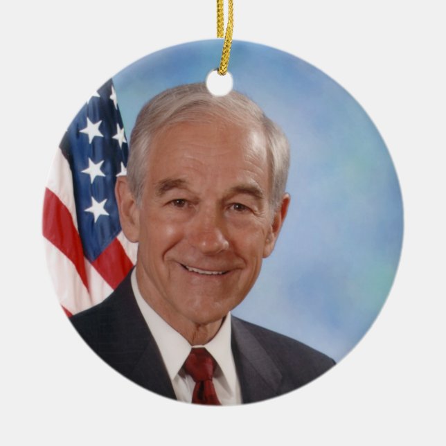 Ron Paul Julgransprydnad Keramik (Framsidan)