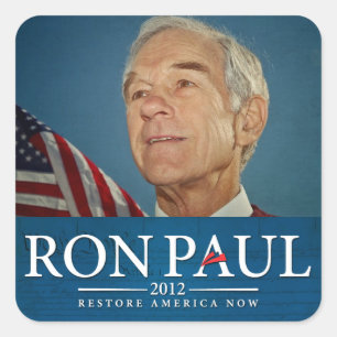 Ron Paul klistermärkeuppsättning Fyrkantigt Klistermärke