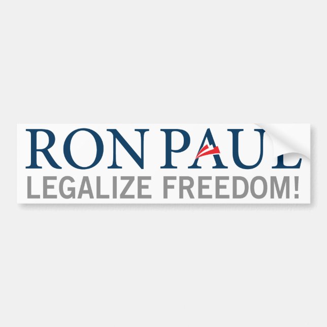 Ron Paul legaliseraa frihetsbildekal Bildekal (Framsidan)