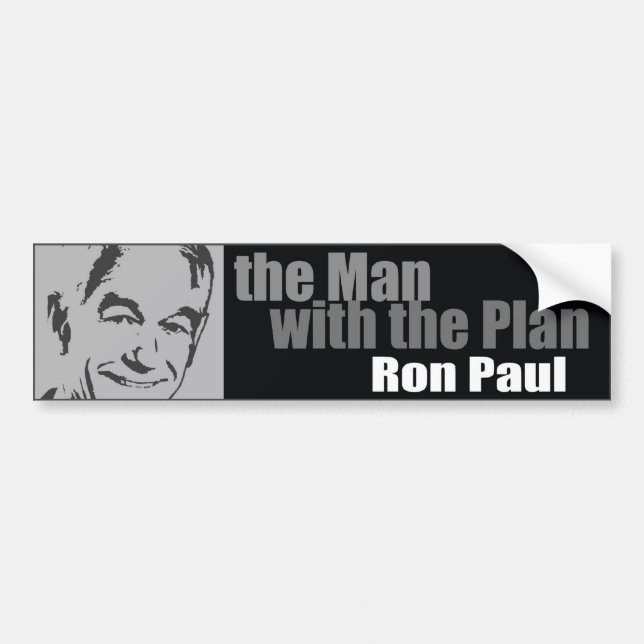 Ron Paul: Manen med planera Bildekal (Framsidan)