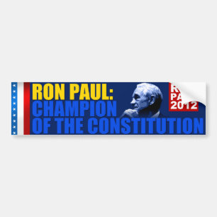 Ron Paul: Mästare av konstitutionen Bildekal