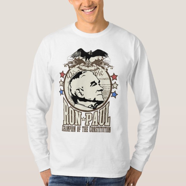 Ron Paul mästare av konstitutionen T Shirt (Framsida)