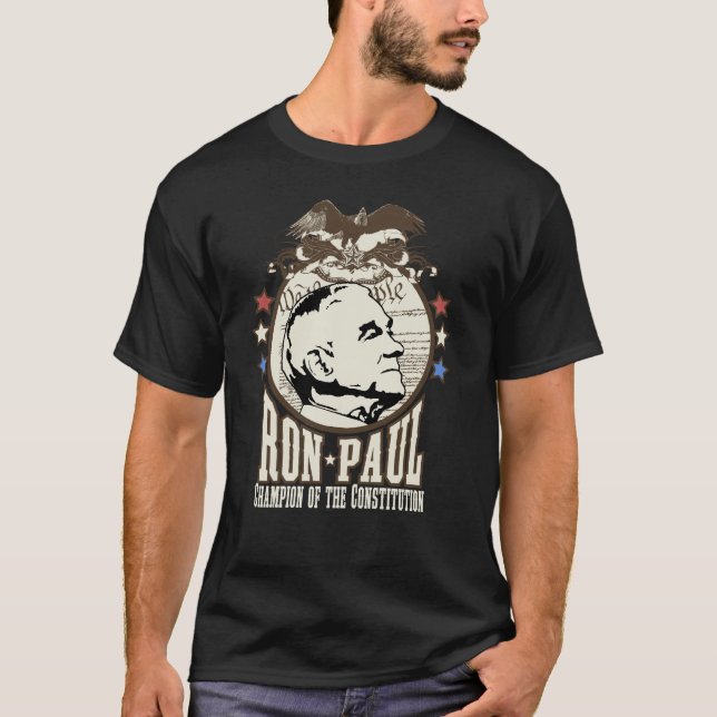 Ron Paul mästare av konstitutionen T Shirt (Framsida)