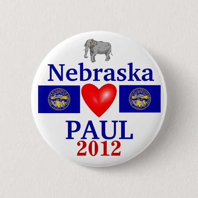 Ron Paul Nebraska 2012 Knapp (Framsida)