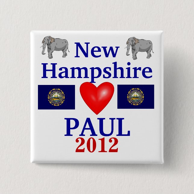 Ron Paul New Hampshire 2012 Knapp (Framsida)