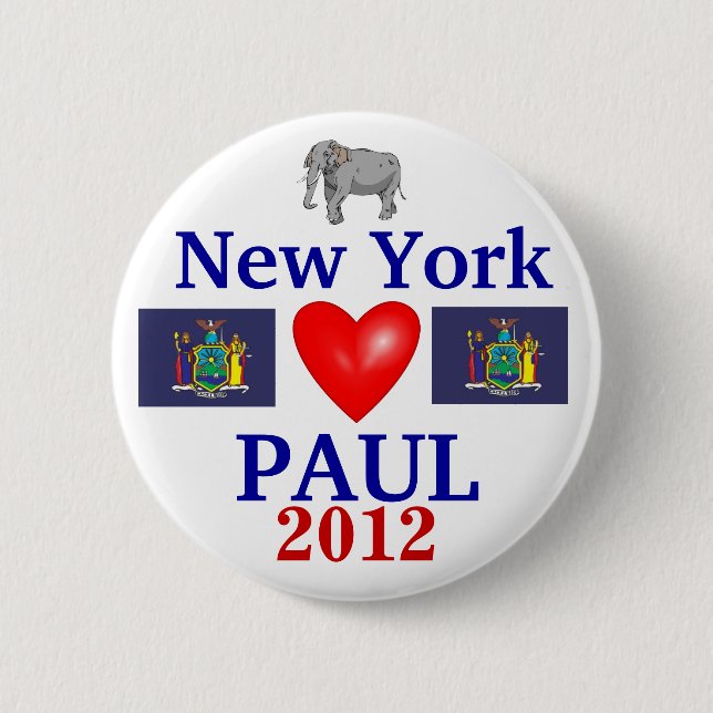 Ron Paul New York 2012 Knapp (Framsida)