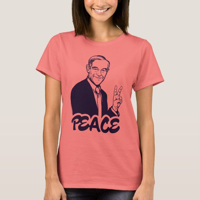 Ron Paul Peace T-Shirt (Framsida)